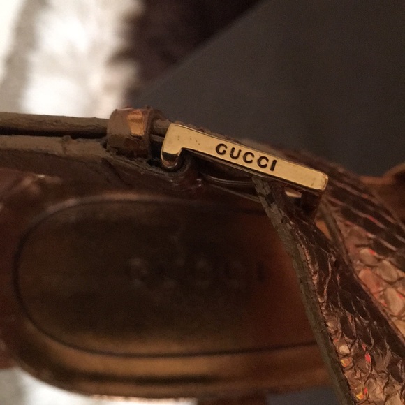 Gucci Malika Python High Heel Sandals 38 - Picture 7 of 8